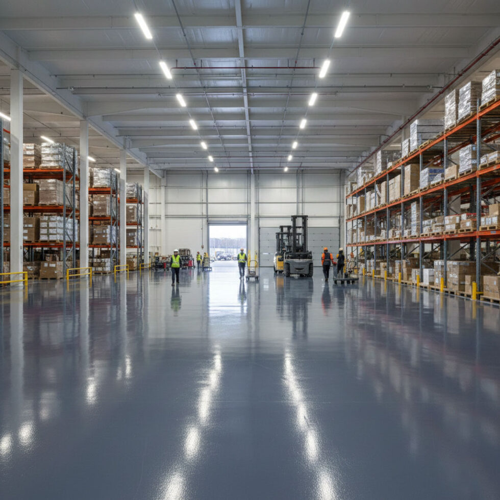 Curated visual reference: Epoxy Flooring For Warehouses And Manufacturing Facilities Reference: Professional Epoxy Flooring For Warehouses And Industrial Sites